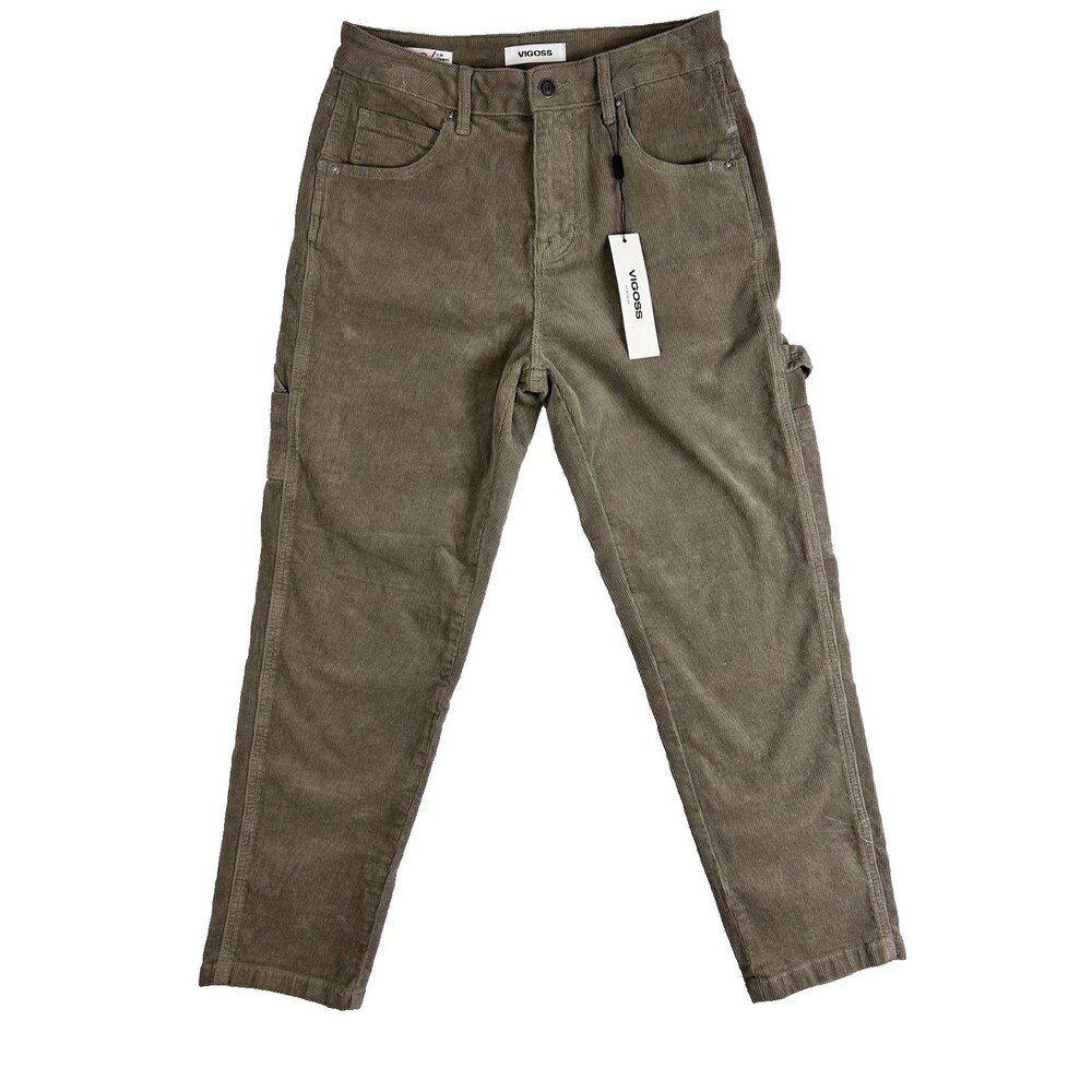Vigoss Frankie Slim Straight Corduroy Cargo Pants Size 28 NWT